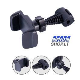 Automobilinis telefono laikiklis tvirtinamas ant sėdynių atlošų